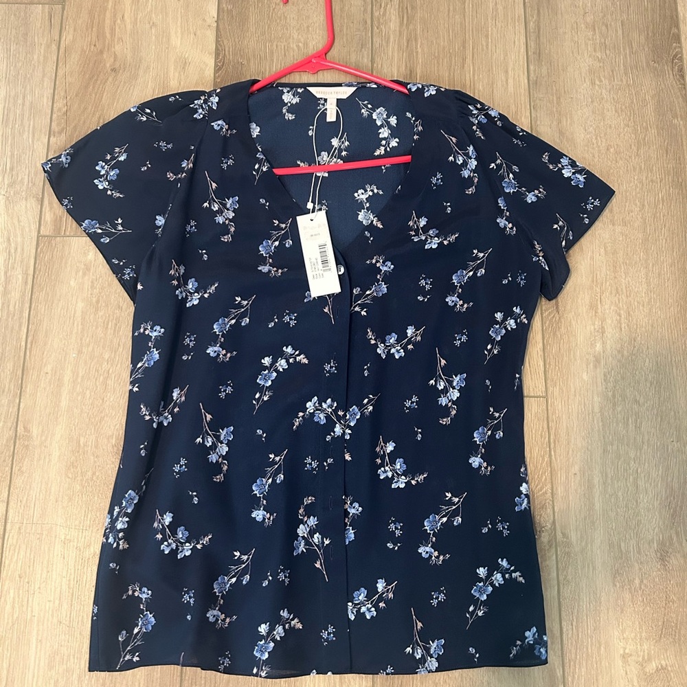 NWT Rebecca Taylor silk blouse